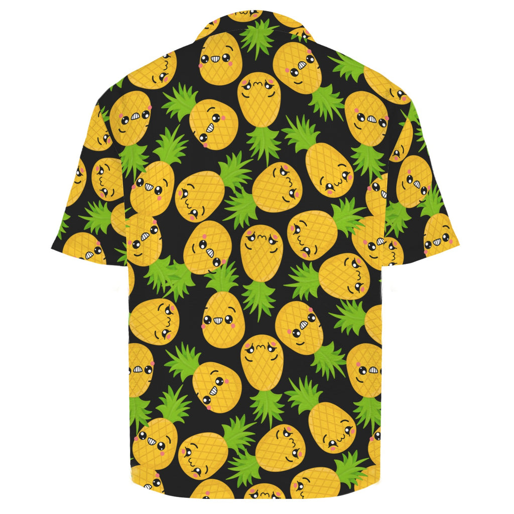 Cool Pineapples Men's Crinkle Hawaiian Shirt