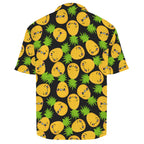 Cool Pineapples Men's Crinkle Hawaiian Shirt