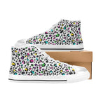 Animal Print In Colour - Men's High Top Canvas Shoes