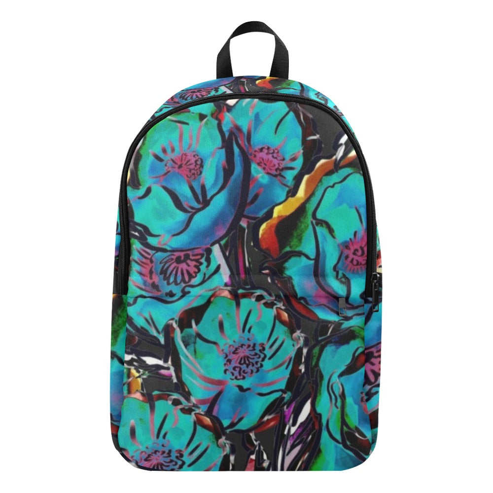 Flower It Blue - Fabric Backpack