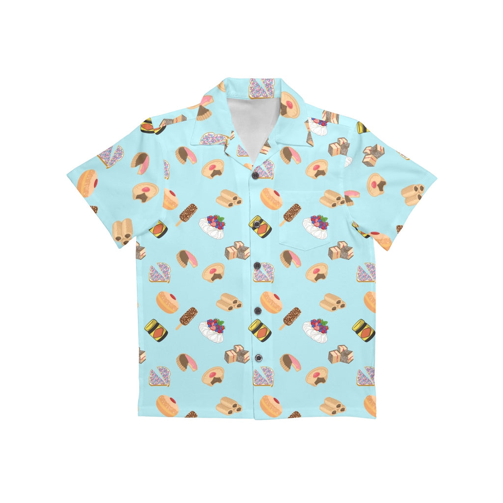 Classic Aussie Food Icons Junior Kids Hawaiian Shirt