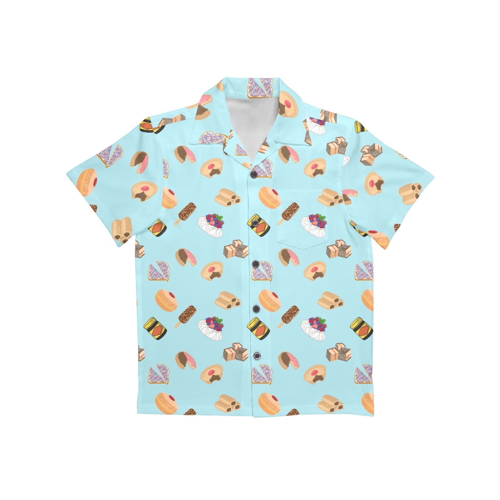 Classic Aussie Food Icons Junior Kids Hawaiian Shirt