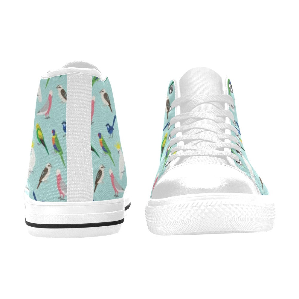 Australian Birds Men's High Top Canvas Shoes Men's Classic High Top Canvas Shoes Australia Birds Printed Offshore