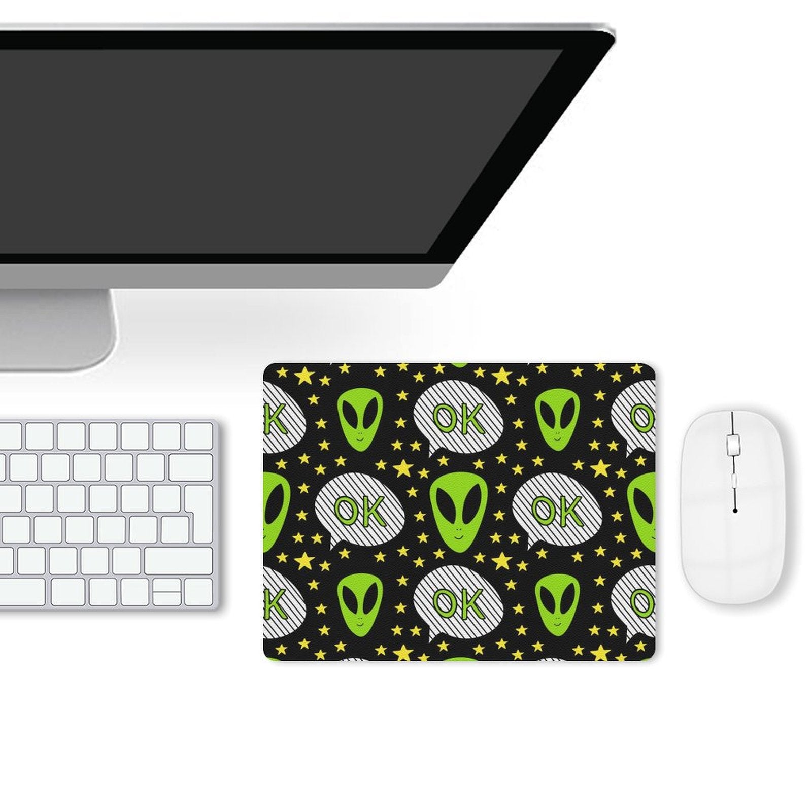 Alien OK - Leather Mouse Pad Leather Mouse Pad Printed Offshore Sci Fi