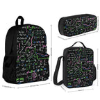 Pink And Green Equations - Three Piece Backpack Set