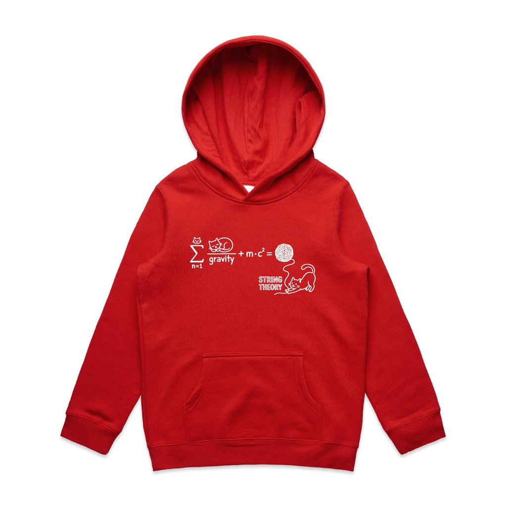 Cat String Theory Physics Kids AS Colour Hoodie