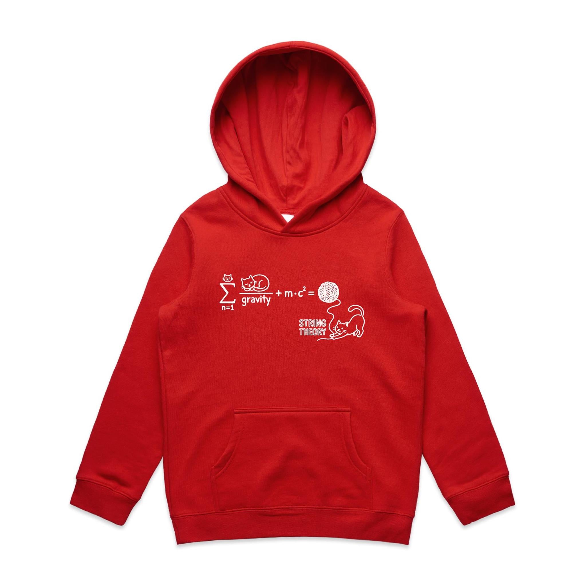 Cat String Theory Physics Kids AS Colour Hoodie