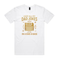 Dad Jokes Dad A Base Men's AS Colour T-shirt White Mens T-shirt Dad Printed In Australia