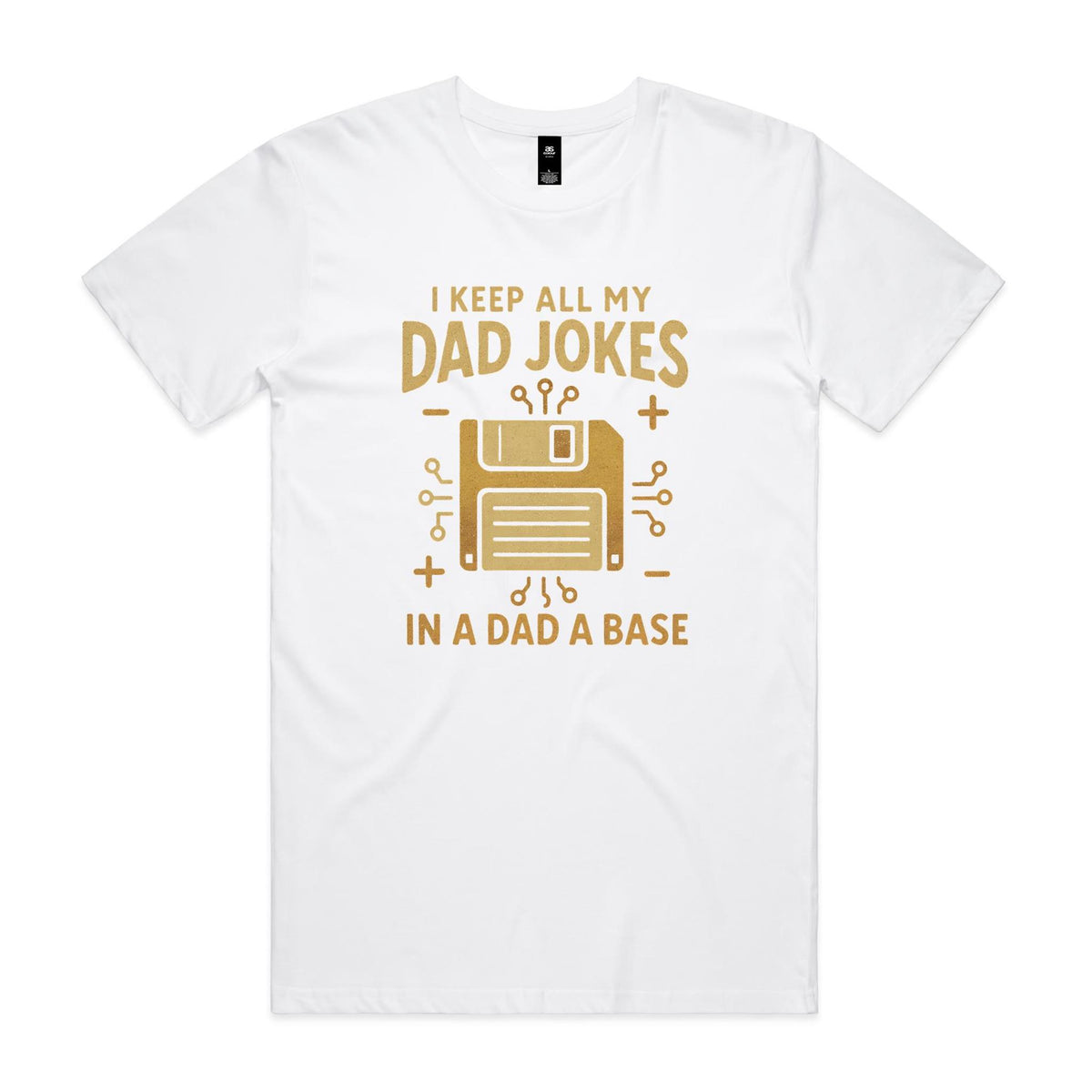 Dad Jokes Dad A Base Men's AS Colour T-shirt White Mens T-shirt Dad Printed In Australia