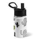 Graphic Cactus 12oz Kids Water Bottle with Straw Lid