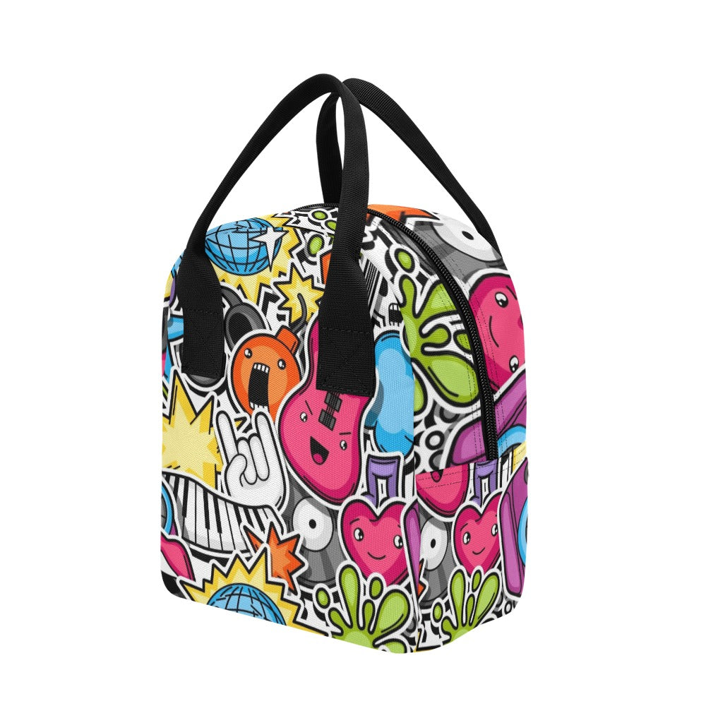 Sticker Music - Zipper Lunch Bag Zipper Lunch Bag Printed Offshore