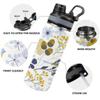 Bird Floral - Insulated Water Bottle with Dual-Use Lid (18oz) Insulated Water Bottle with Dual-Use Lid (18oz) animal Plants Printed Offshore