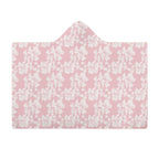 Pink Hawaiian Floral Kids Hooded Blanket 100cm x 130cm Kids Hooded Blanket Plants Printed Offshore