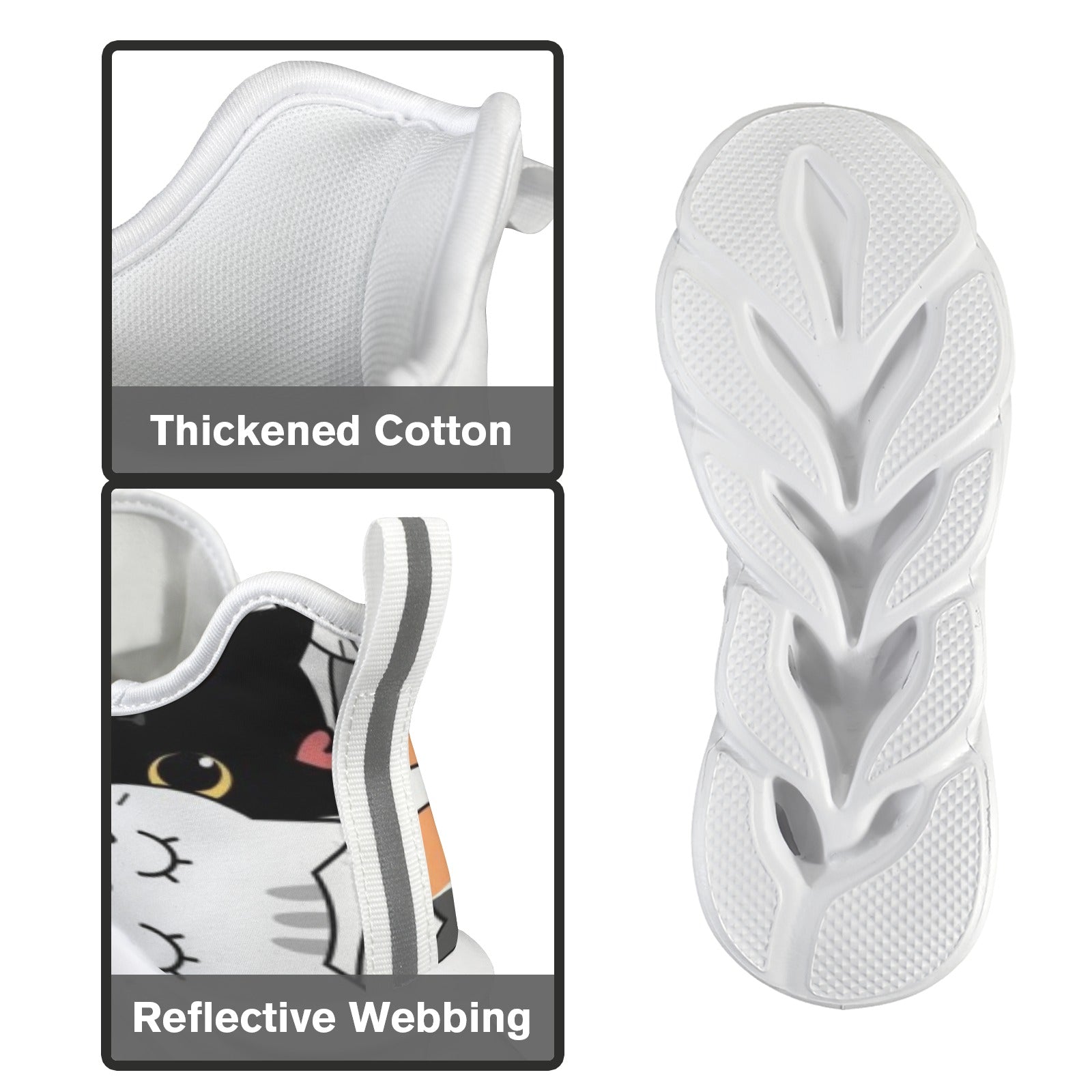 Cute Cartoon Cats Men's Twisted Sole Sneakers