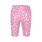 Pink Leopard Women's Bike Shorts With Side Pockets Women's Bike Shorts animal Printed Offshore