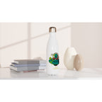 Alien Commute - White 17oz Stainless Steel Water Bottle White Water Bottle Globally Fulfilled Sci Fi