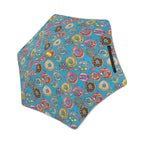 Doughnuts On Blue Kids Safe Round Corner Umbrella One Size Kids Safe Round Corner Umbrella Food Printed Offshore