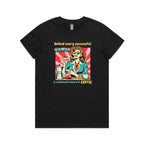 Retro Coffee Woman Women's AS Colour T-shirt Black Womens T-shirt Coffee Printed In Australia Retro