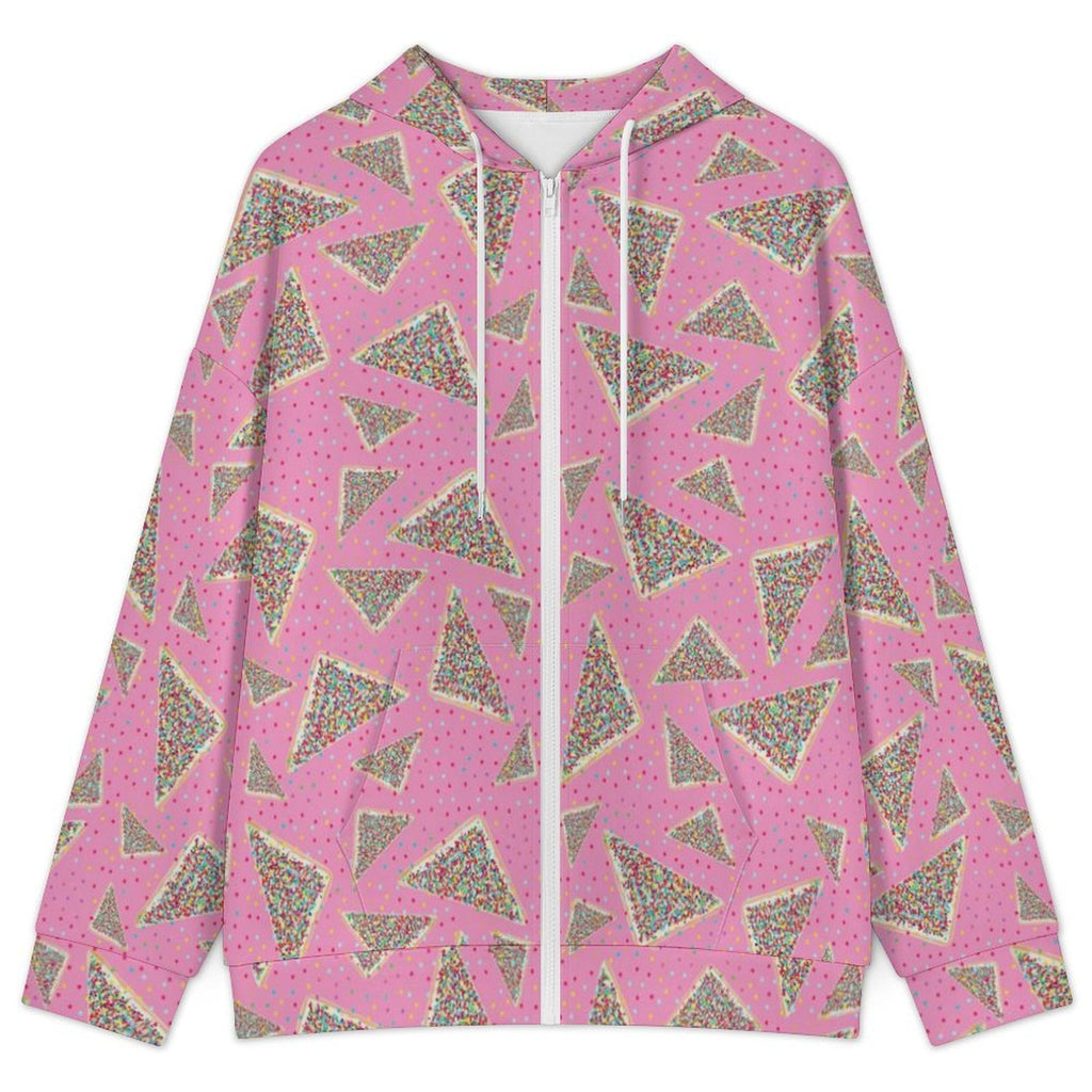 Fairy Bread Pink Women's Full-Zip Hoodie