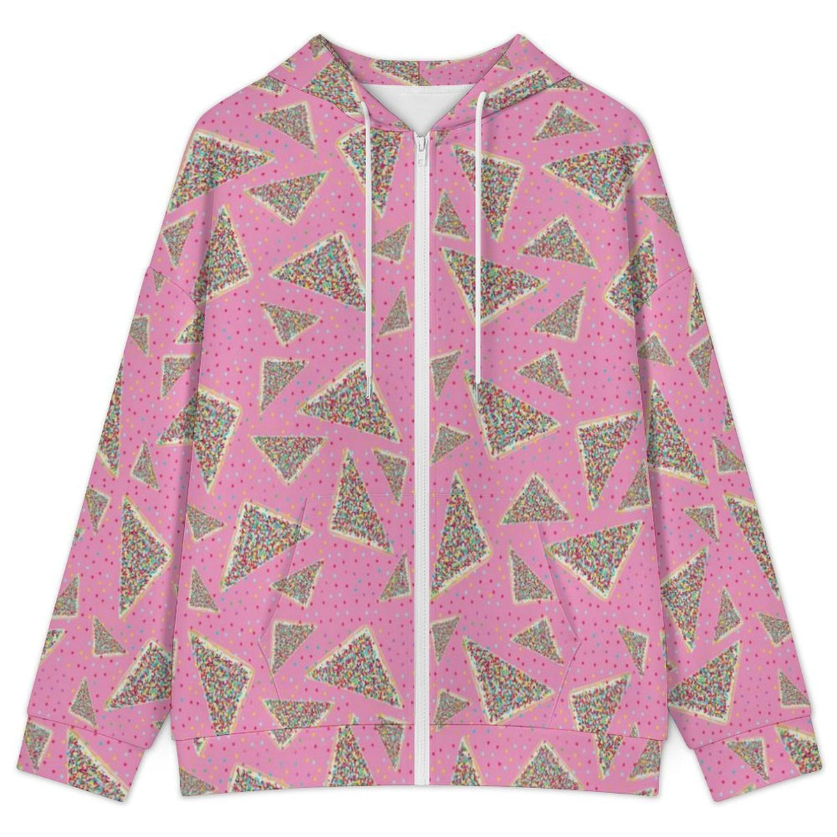 Fairy Bread Pink Women's Full-Zip Hoodie
