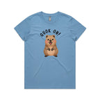 Quokka, Quok On Women's AS Colour T-shirt Carolina Blue Womens T-shirt animal Printed In Australia