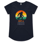 Not A People Person, Bigfoot - Womens Scoop Neck T-Shirt Navy Womens Scoop Neck T-shirt Printed In Australia Sci Fi