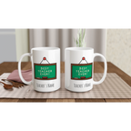 Personalise - Best Teacher Ever, Blackboard - White 15oz Ceramic Mug Personalised 15oz Mug