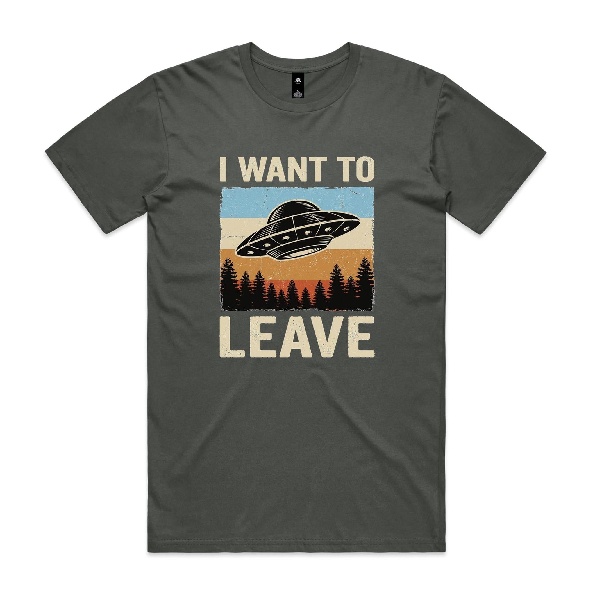 UFO I Want To Leave Men's AS Colour T-shirt