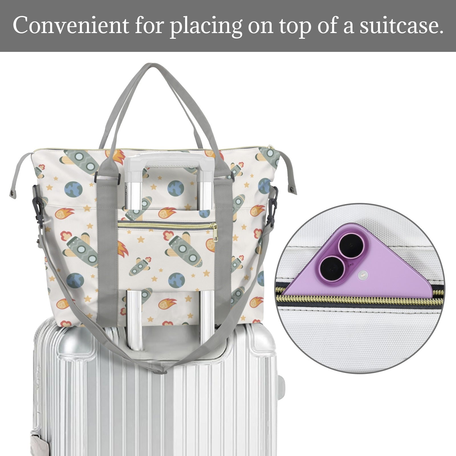 Rockets Duffle Bag-Simple (Model 1715) Duffle Bag-Simple (1715)