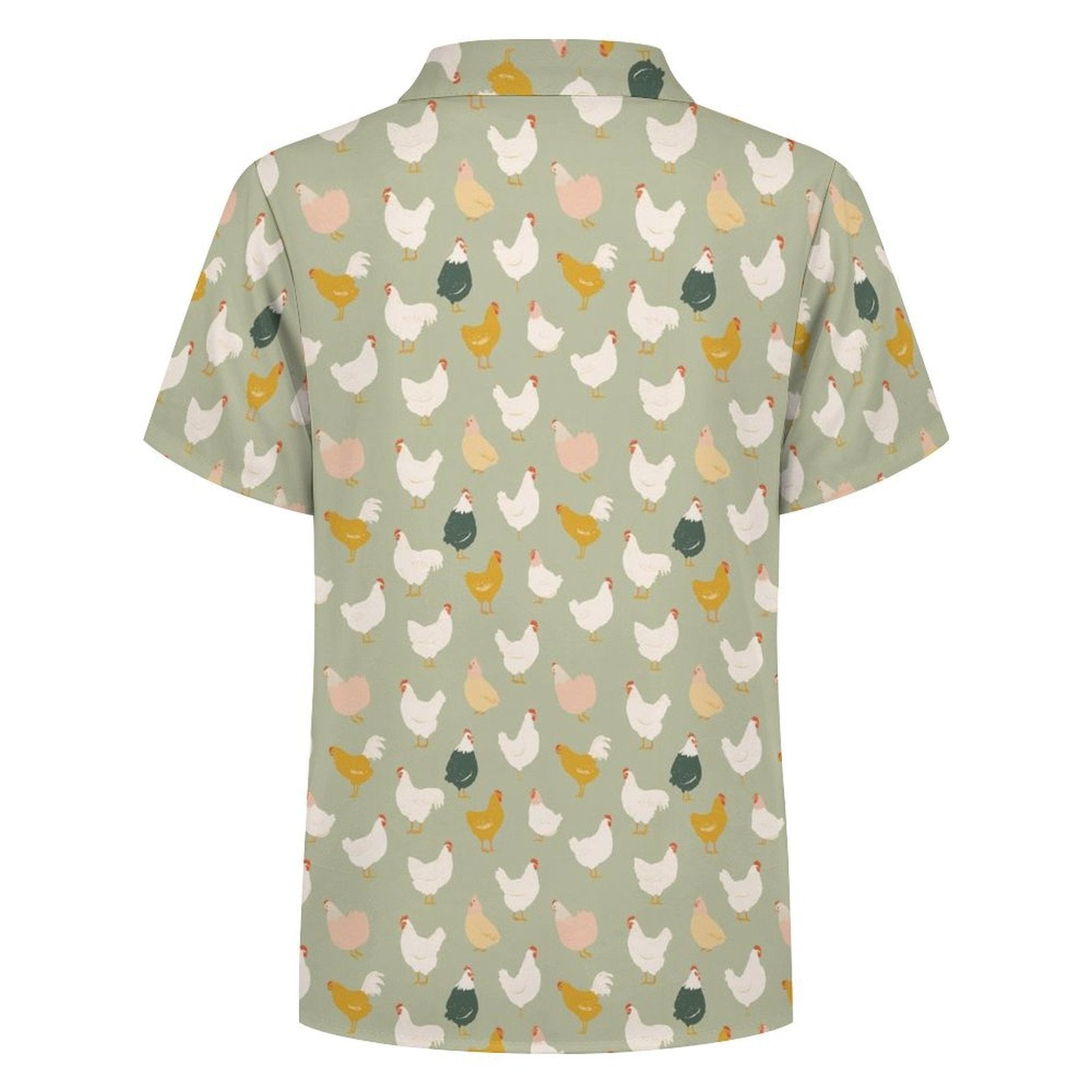 Chicken Life Kids Youth Short Sleeve Button Up Shirt