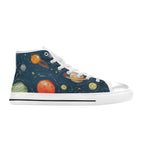 Galaxy - Kids High Top Canvas Shoes