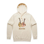 Guitars, Don't Fret - Mens Hoodie Ecru Mens Hoodie Music Printed In Australia