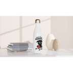 I Don't Like Morning People, Dog - White 17oz Stainless Steel Water Bottle White Water Bottle animal Globally Fulfilled