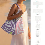 Abstract Roses Beach Chair Towel Cover with Side Pockets