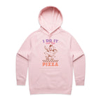 I Do It For The Pizza - Womens Hoodie Pink Womens Hoodie Fitness Food Printed In Australia