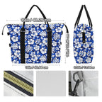 Blue Hawaiian Floral Duffle Bag-Simple (Model 1715) Duffle Bag-Simple (1715)