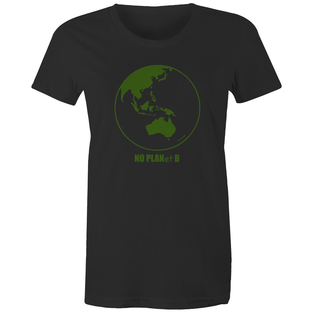 No Planet B, Earth - Womens T-shirt Black Womens T-shirt Environment Printed In Australia