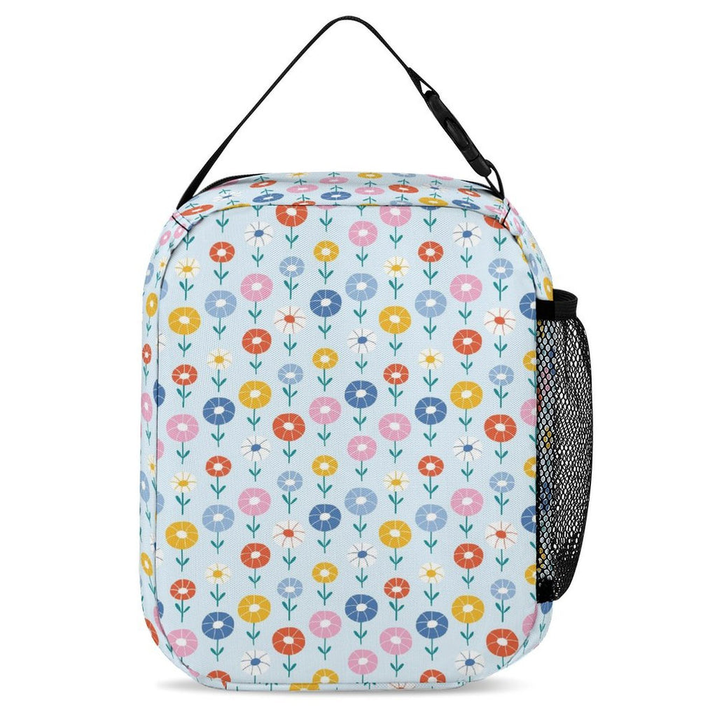 Abstract Cute Flowers Backpack, Lunch Bag & Pencil Case Set