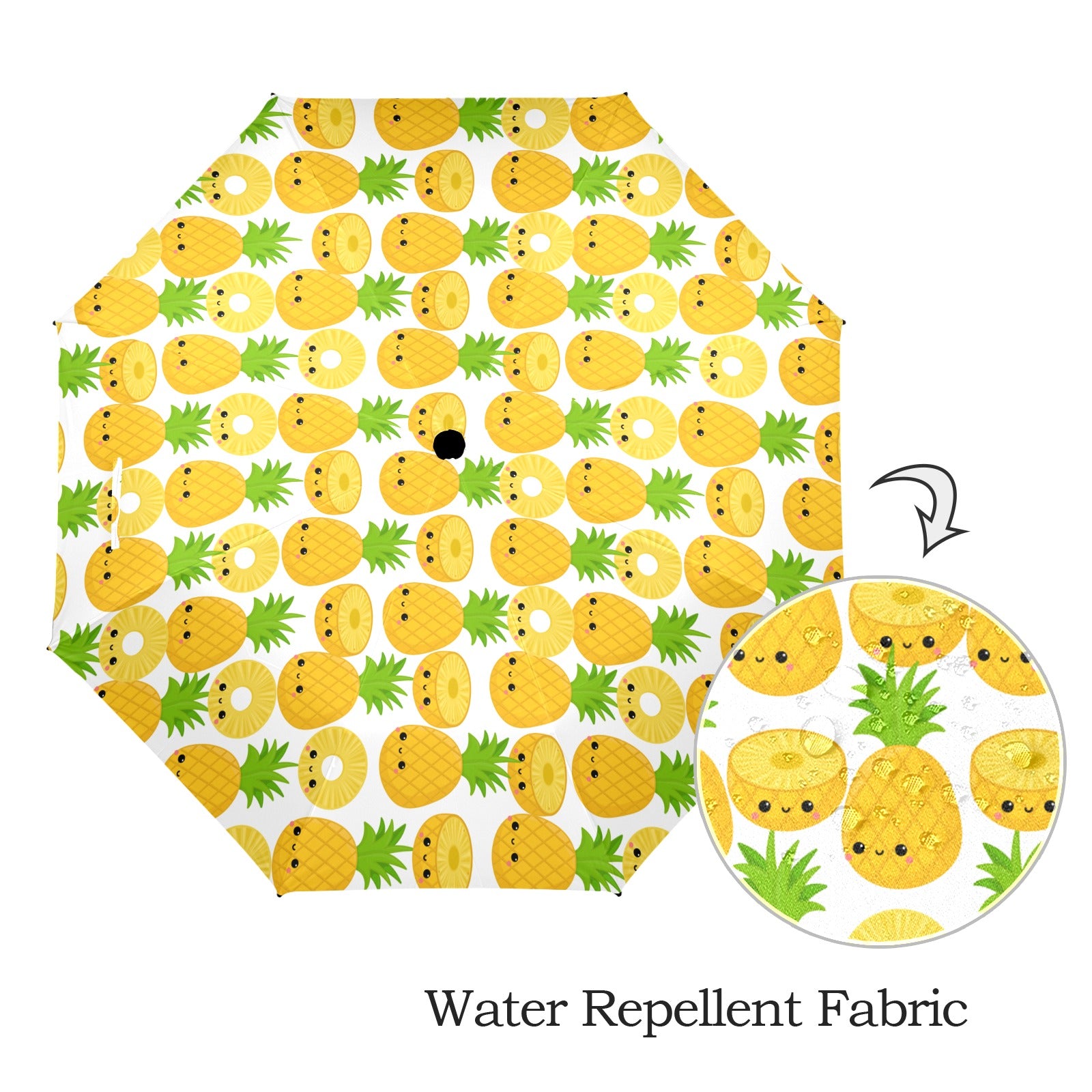 Happy Pineapples - Semi-Automatic Foldable Umbrella (Model U12) Semi-Automatic Foldable Umbrella (U12)