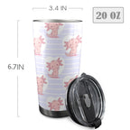 Axolotl Love 20oz Mobile Tumbler with Lid (Black Lock) 20oz Travel Mug animal Printed Offshore
