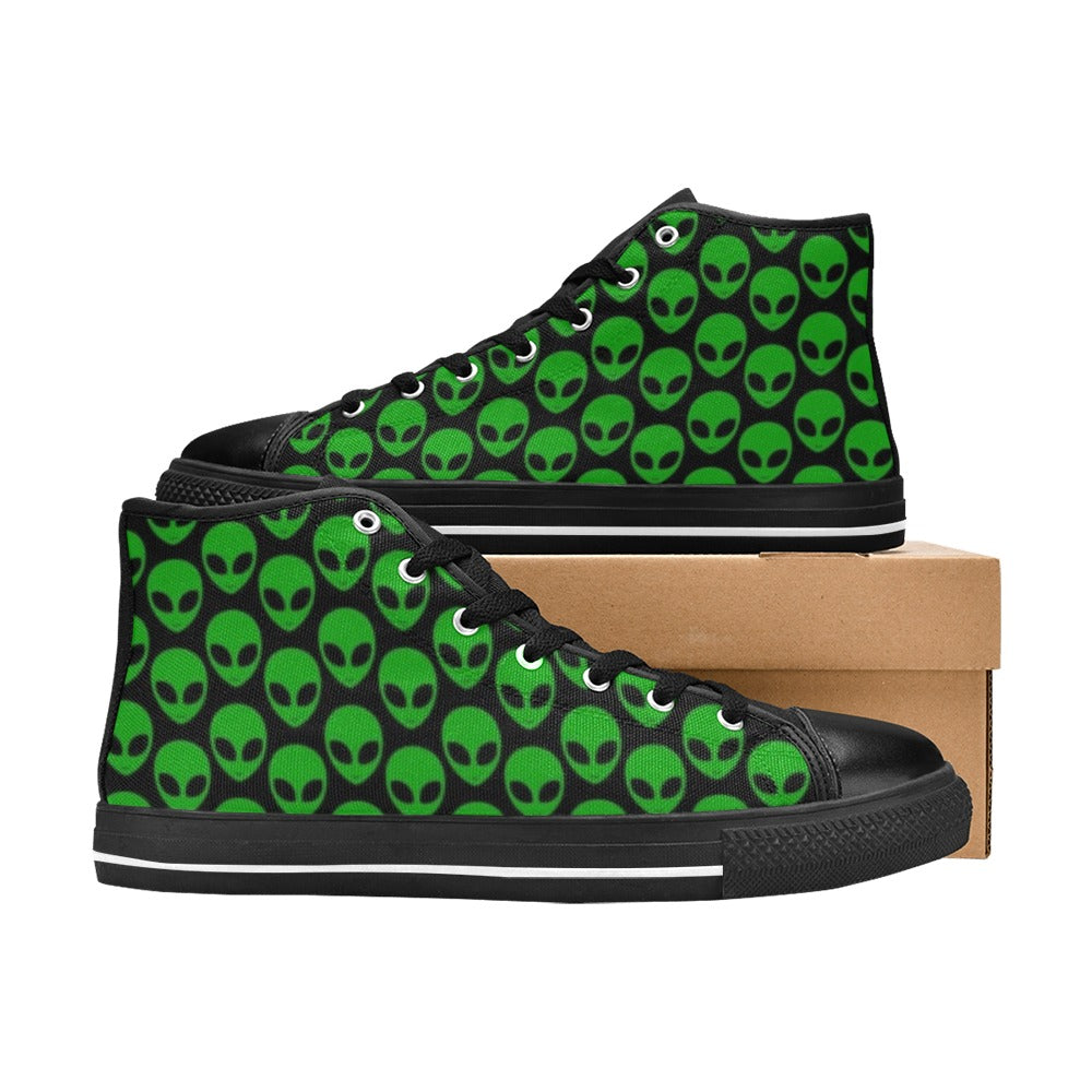Aliens - Women's High Top Canvas Shoes