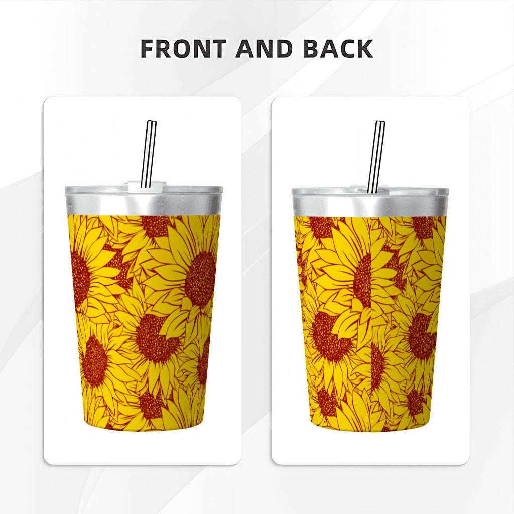 Sunflowers in Bloom Small Stainless Steel Travel Mug Cup 12oz/350ml
