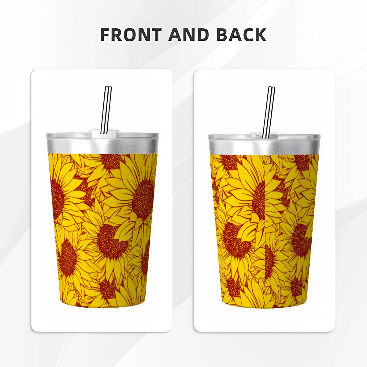 Sunflowers in Bloom Small Stainless Steel Travel Mug Cup 12oz/350ml