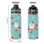 Santas - Insulated Water Bottle with Dual-Use Lid (18oz) Insulated Water Bottle with Dual-Use Lid (18oz) Christmas Printed Offshore