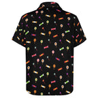 Candy Women's Short-Sleeve Button Up Shirt Women's Short-Sleeve Button Up Shirt Food Printed Offshore