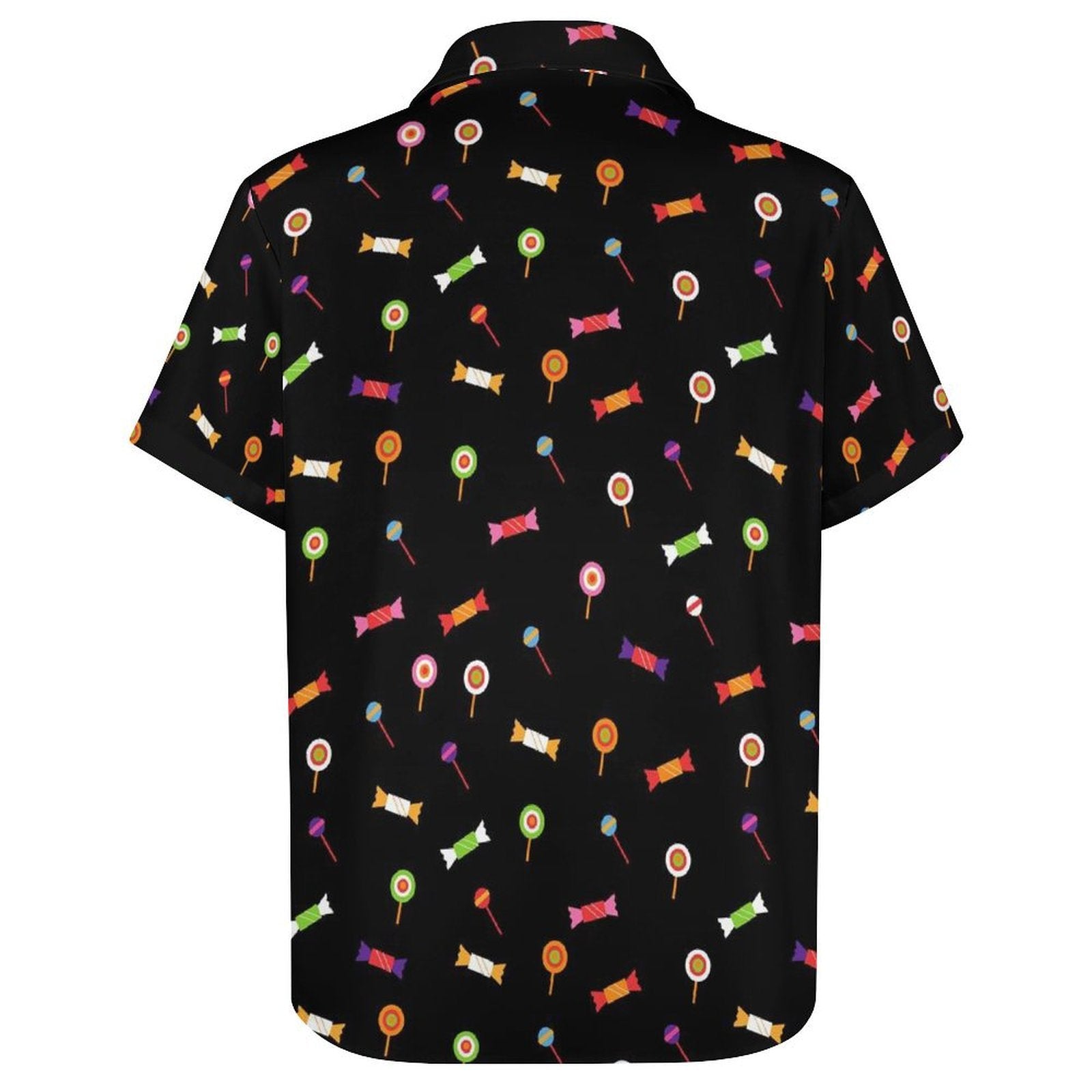 Candy Women's Short-Sleeve Button Up Shirt Women's Short-Sleeve Button Up Shirt Food Printed Offshore