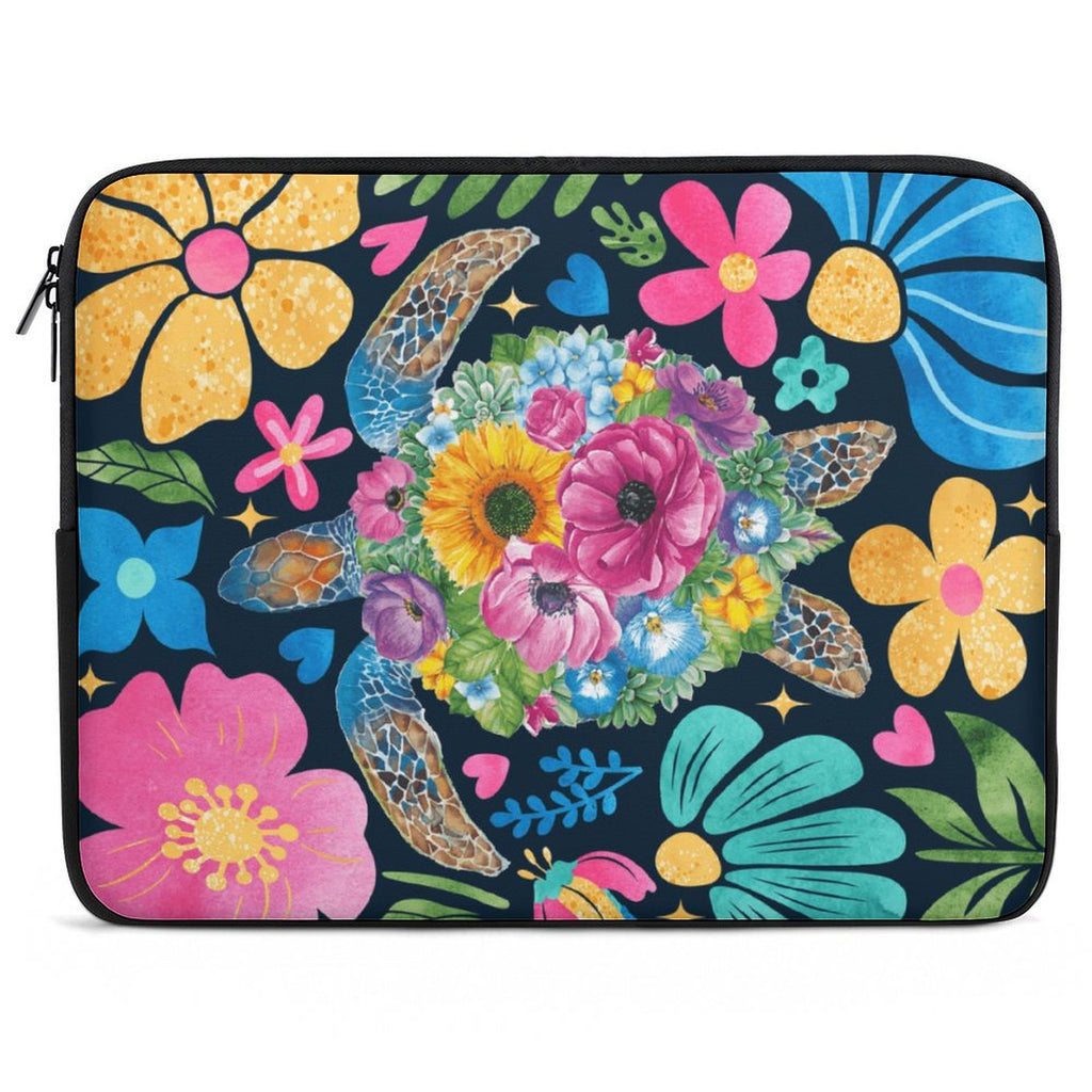Boho Turtle Laptop Sleeve (Multiple Sizes) black Laptop Sleeve Ocean Printed Offshore