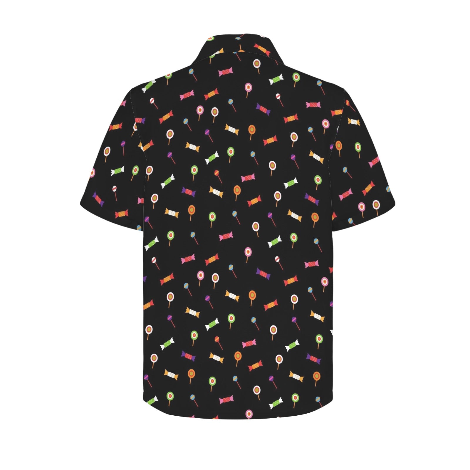 Candy Men's Short Sleeve Hawaiian Shirt Men's Hawaiian Shirt (New) Food Printed Offshore