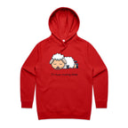 I'm Busy Counting Sheep - Womens Hoodie Red Womens 2XL Womens Hoodie animal Printed In Australia