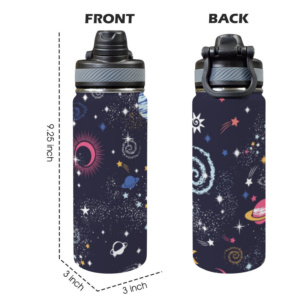 Galaxy - Insulated Water Bottle with Dual-Use Lid (18oz) Insulated Water Bottle with Dual-Use Lid (18oz) Printed Offshore Space
